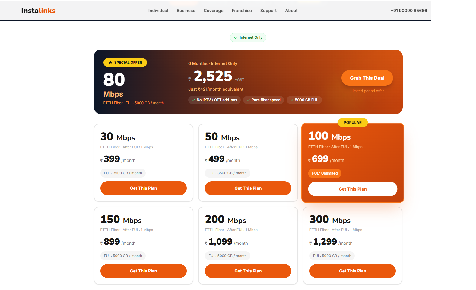 Instalinks subscriber dashboard